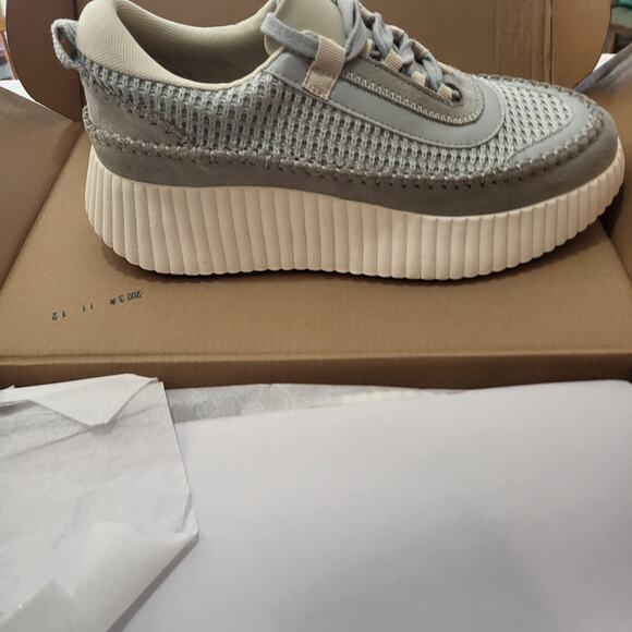 NIB WHITE MOUNTAIN Shoes Dynastic Platform Sneaker Lt grey Fabric SZ 8.5 M - Picture 2 of 6